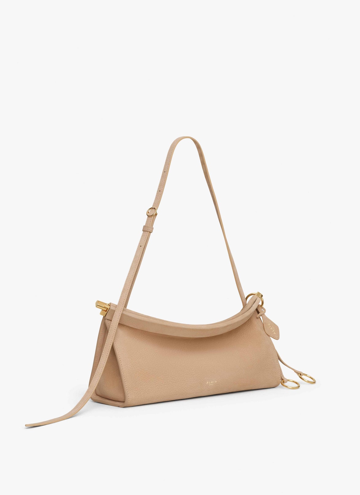 LE CLICK EAST WEST MEDIUM BAG IN NUBUCK ALAÏA DESERT LE CLICK EAST WEST MEDIUM BAG IN NUBUCK